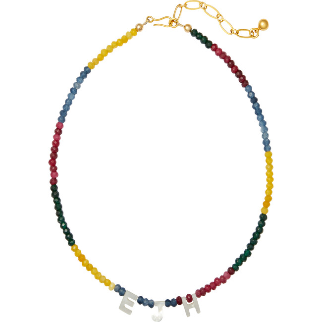 Women's Say My Name Necklace, Colorblock