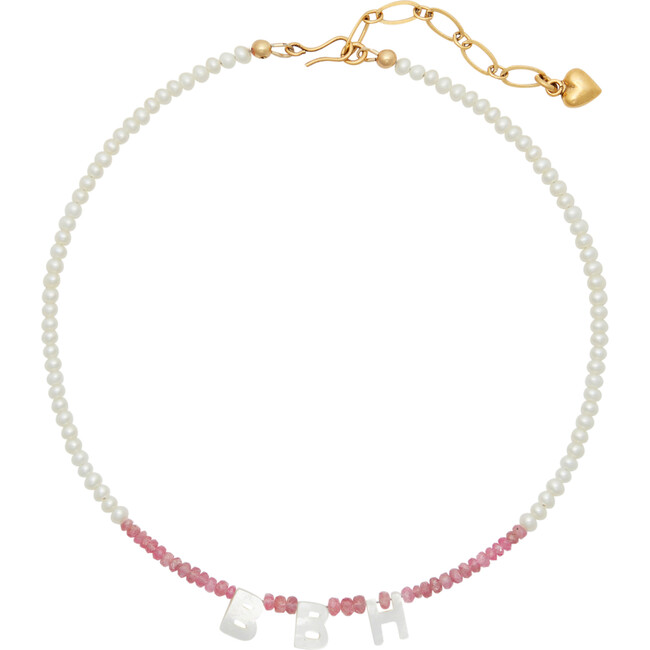 Women's Say My Name Necklace, Peony