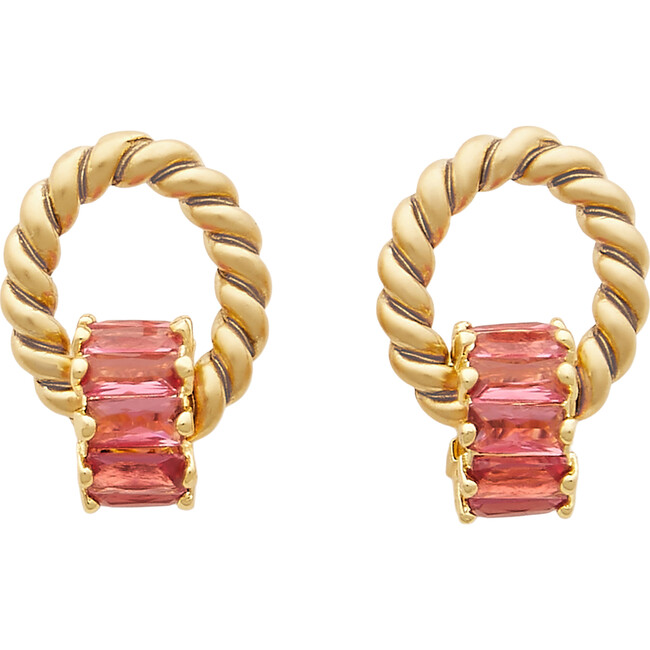 Women's Promise Earrings, Fuschia