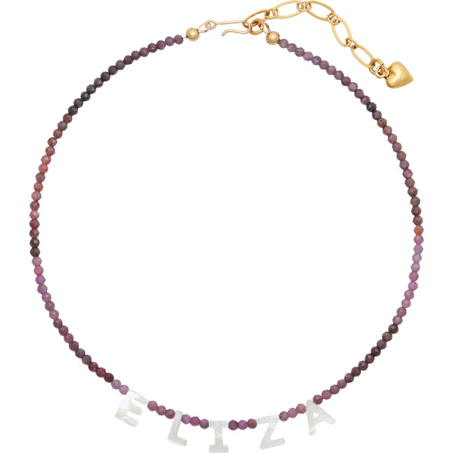 Women's Monogrammable Say My Name Necklace, Tourmaline