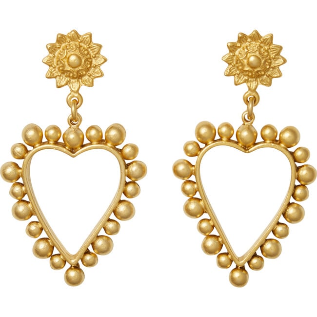 Women's Heart Of Gold Earrings