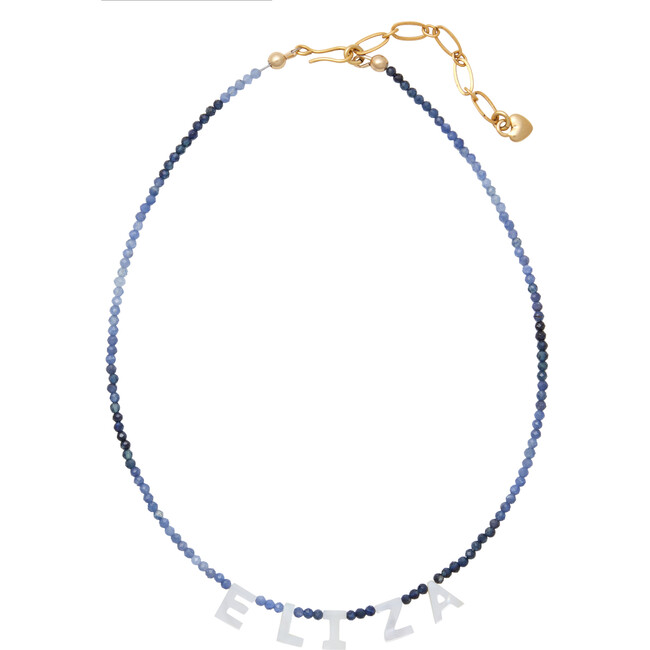 Women's Say My Name Necklace, Sapphire