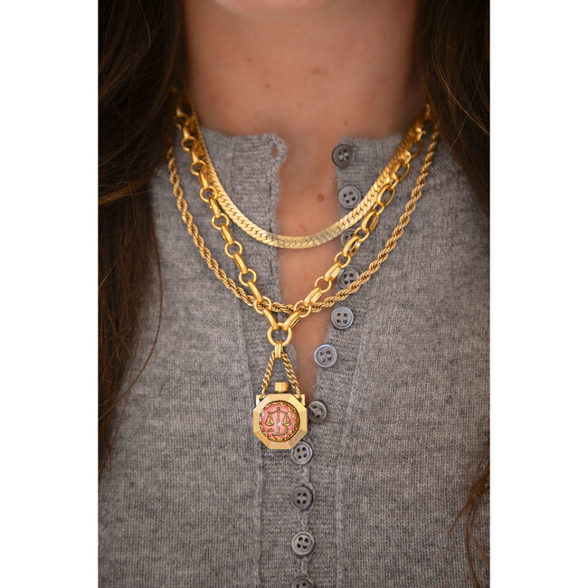 Women's Here's Your Sign Necklace With Virgo Pendant - Earrings - 3