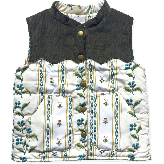 Scallop Vest in French Stripe