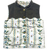 Scallop Vest in French Stripe - Vests - 1 - thumbnail