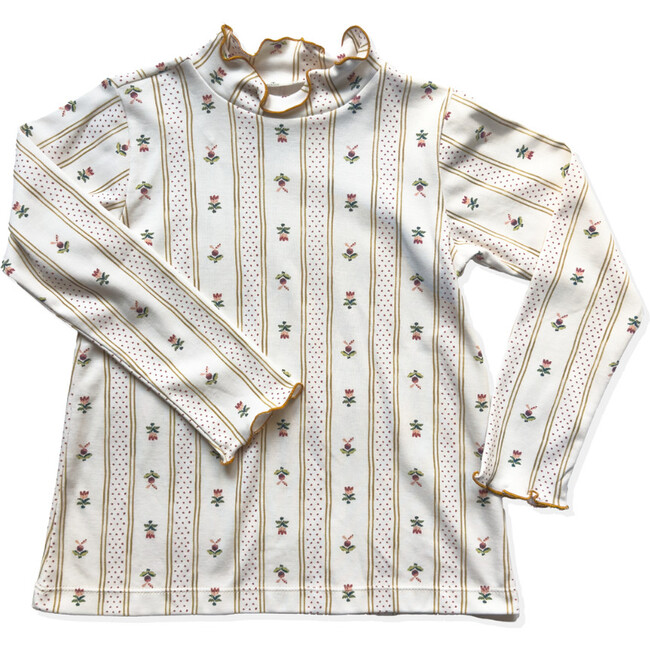 Evelyn Turtleneck in Dot Stripe and Shelby Navy Dot Stripe