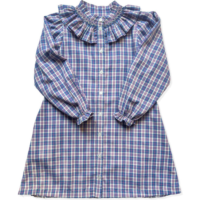 Molly Anne Dress in Blue & Purple Plaid