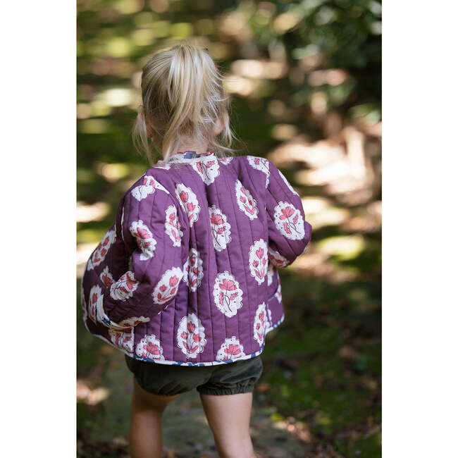 Quilted Jacket in Intaglio Maroon - Jackets - 2
