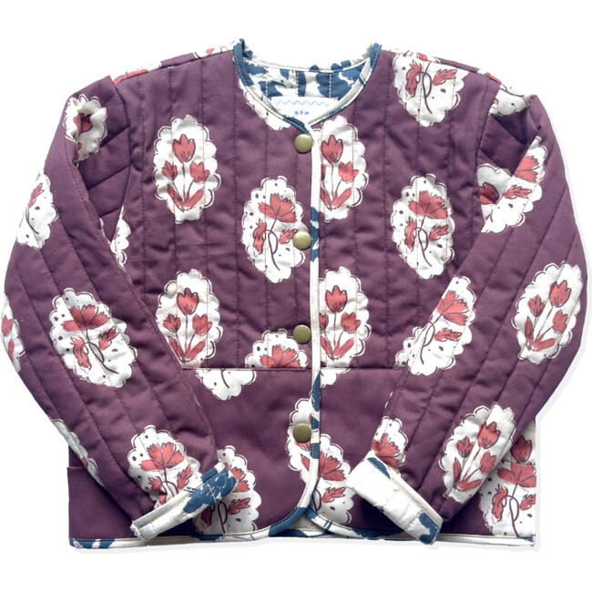 Quilted Jacket in Intaglio Maroon