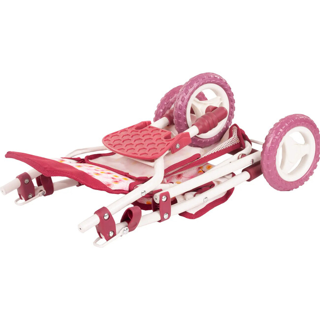 Gotz 3‑Wheel Doll Buggy "Happy Flower" – Compact Flower‑Print Doll Stroller with Sunshade, Soft Handle & Storage Tray – Suitable for Dolls up to 19.5" – Ages 3+ - Doll Accessories - 7