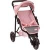 Gotz 3‑Wheel Doll Buggy “Soft Mood” – Compact Grey‑Pink Doll Stroller with Sunshade, Soft Handle & Storage Basket – Fits Dolls up to 19.5" – Ages 3+ - Doll Accessories - 1 - thumbnail