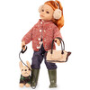 Gotz Hannah & Her Dog – 19.5" Poseable Hard‑Vinyl Standing Doll with Washable Red Hair, Knit Jacket, Jeans, Boots & Plush Dog Set – Ages 3+ - Dolls - 1 - thumbnail