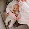 Gotz Muffin Baby “Cozy Knits” 13" Soft‑Body Doll with Brown Sleeping Eyes, Beige Knit Romper, Headband & Pacifier – Ages 3+ - Dolls - 2