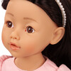 Gotz Little Kidz “Marianne Jubilee” 14" Standing Doll – 9‑Joint Vinyl Body, Washable Brown Hair, Pink Dress with Black Bow & Patent Boots – Collector’s Special for Ages 3+ - Dolls - 4