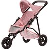 Gotz 3‑Wheel Doll Buggy “Soft Mood” – Compact Grey‑Pink Doll Stroller with Sunshade, Soft Handle & Storage Basket – Fits Dolls up to 19.5" – Ages 3+ - Doll Accessories - 4