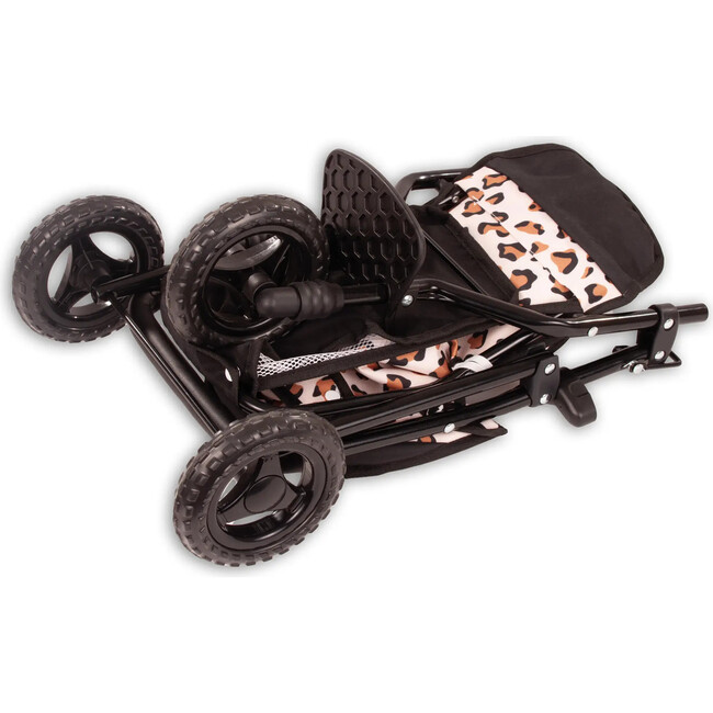 Gotz 3‑Wheel Doll Buggy “Little Tiger” – Compact Tiger‑Print Doll Stroller with Sunshade, Soft Handle & Storage Basket – Suitable for Dolls up to 19.5" – Ages 3+ - Doll Accessories - 4