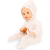 Gotz Muffin Baby “Cozy Knits” 13" Soft‑Body Doll with Brown Sleeping Eyes, Beige Knit Romper, Headband & Pacifier – Ages 3+ - Dolls - 3