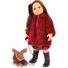 Gotz Hannah Jubilee Doll & Her Dog Polly 19.5" Fully Articulated Vinyl Doll with Burgundy Sequin Dress, Plush Coat, and Certificate (Limited Jubilee Edition) - Dolls - 3