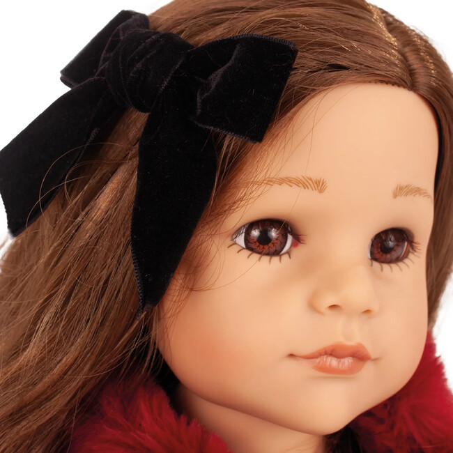 Gotz Hannah Jubilee Doll & Her Dog Polly 19.5" Fully Articulated Vinyl Doll with Burgundy Sequin Dress, Plush Coat, and Certificate (Limited Jubilee Edition) - Dolls - 4