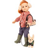 Gotz Hannah & Her Dog – 19.5" Poseable Hard‑Vinyl Standing Doll with Washable Red Hair, Knit Jacket, Jeans, Boots & Plush Dog Set – Ages 3+ - Dolls - 5