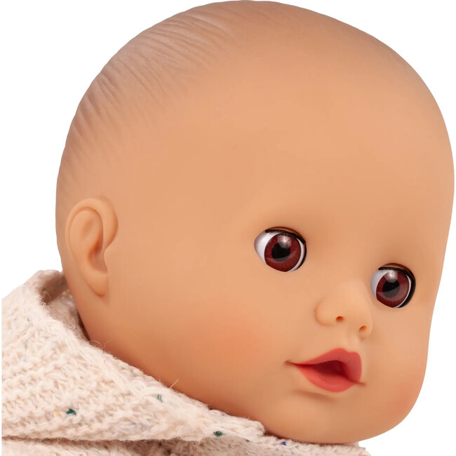 Gotz Muffin Baby “Cozy Knits” 13" Soft‑Body Doll with Brown Sleeping Eyes, Beige Knit Romper, Headband & Pacifier – Ages 3+ - Dolls - 5