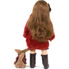 Gotz Hannah Jubilee Doll & Her Dog Polly 19.5" Fully Articulated Vinyl Doll with Burgundy Sequin Dress, Plush Coat, and Certificate (Limited Jubilee Edition) - Dolls - 5
