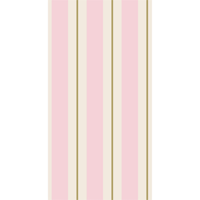 Pink & Gold Awning Stripe Guest Napkin, Multi