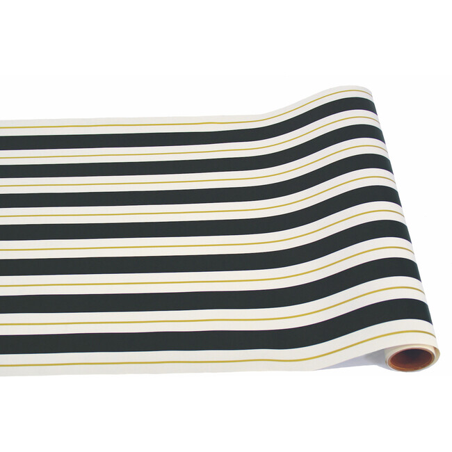 Black & Gold Awning Stripe Runner