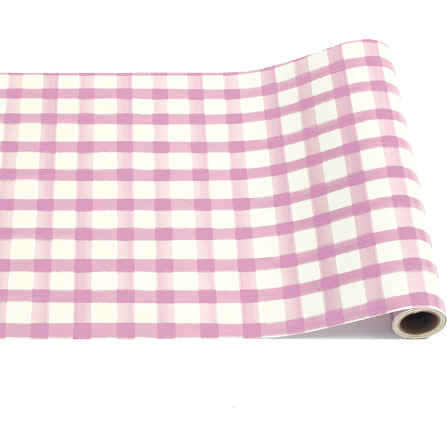 Lilac Painted Check Runner - Tabletop - 1