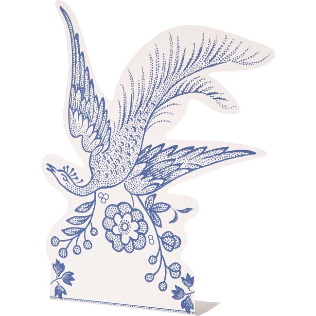 Blue Asiatic Pheasants Place Card, Set of 12