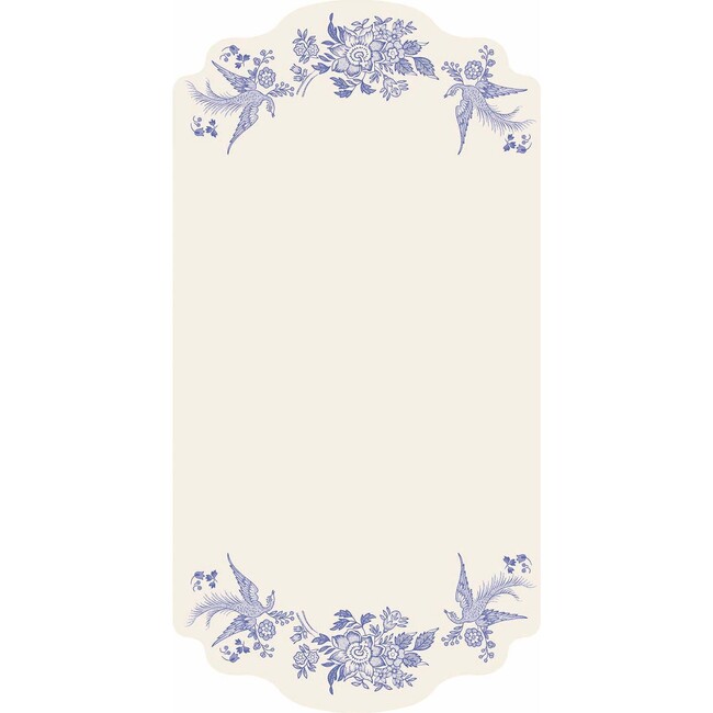 Blue Asiatic Pheasants Table Card, Set of 12