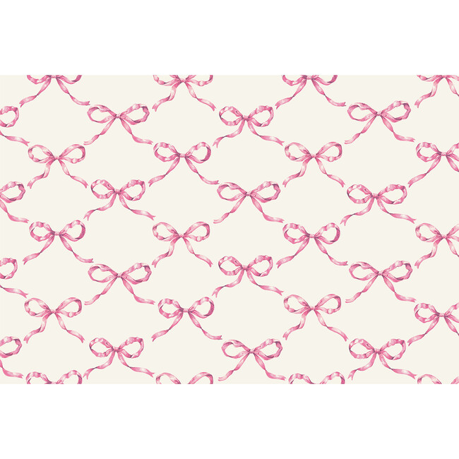 Pink Bow Lattice Placemat, Set of 18