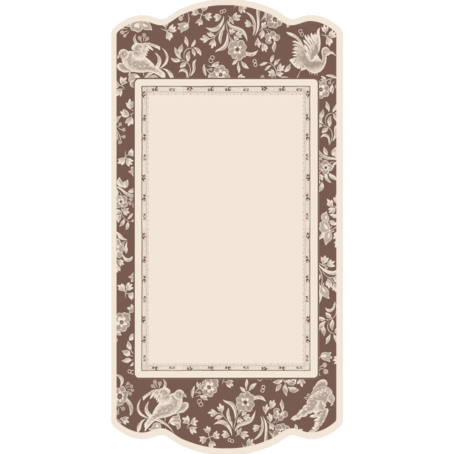 Brown Regal Peacock Table Card, Set of 12
