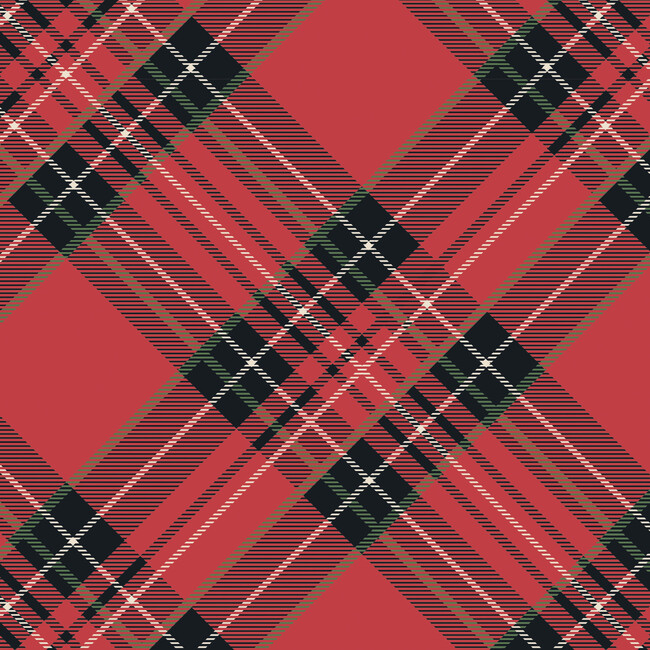 Red Plaid Cocktail Napkin, Set of 20 - Tabletop - 1
