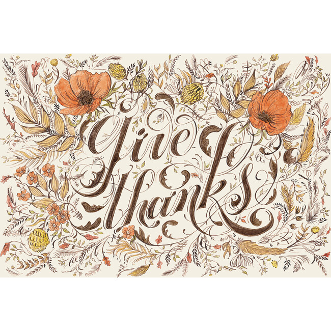 Give Thanks Placemat, Set of 18