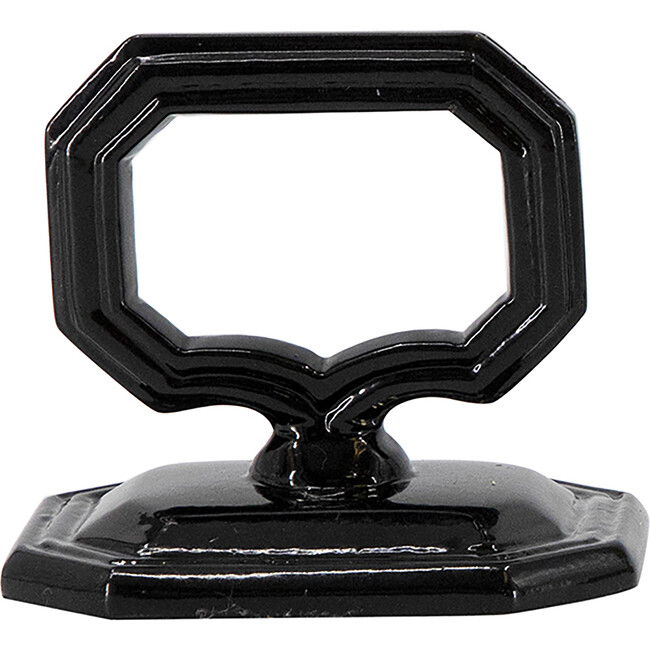 Black Napkin Ring With Place Card Holder - Tabletop - 1