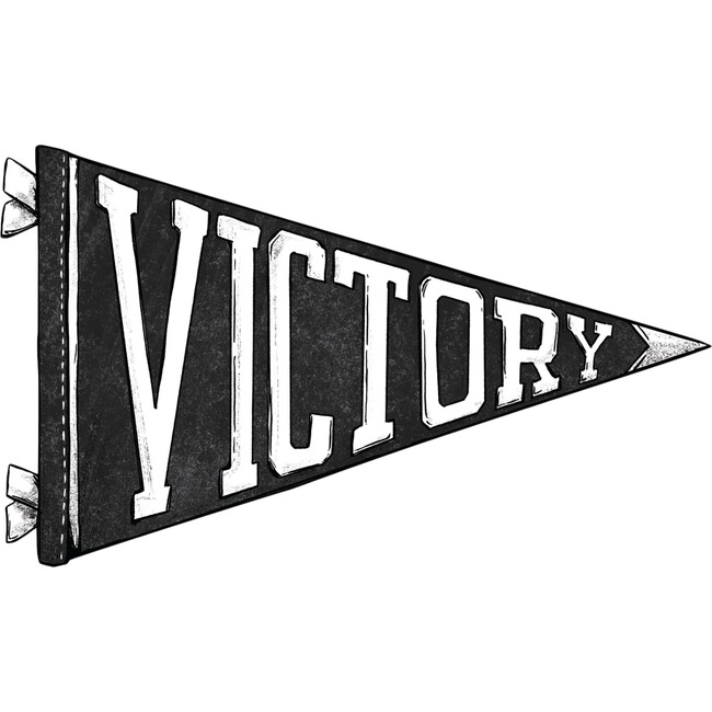 Die-Cut Pennant Placemat, Black and White - Paper Goods - 1