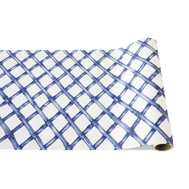 Blue Lattice Runner, Blue And White