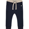 Baby Boy 2-Pocket Slim Fit Sweatpants, Indigo - Sweatpants - 1 - thumbnail