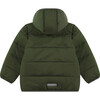 Reversible Multi-Textured Sherpa Winter Jacket, Green - Jackets - 2
