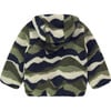 Reversible Fuzzy Sherpa Camo Winter Jacket, Navy & Multicolors - Jackets - 2 - thumbnail