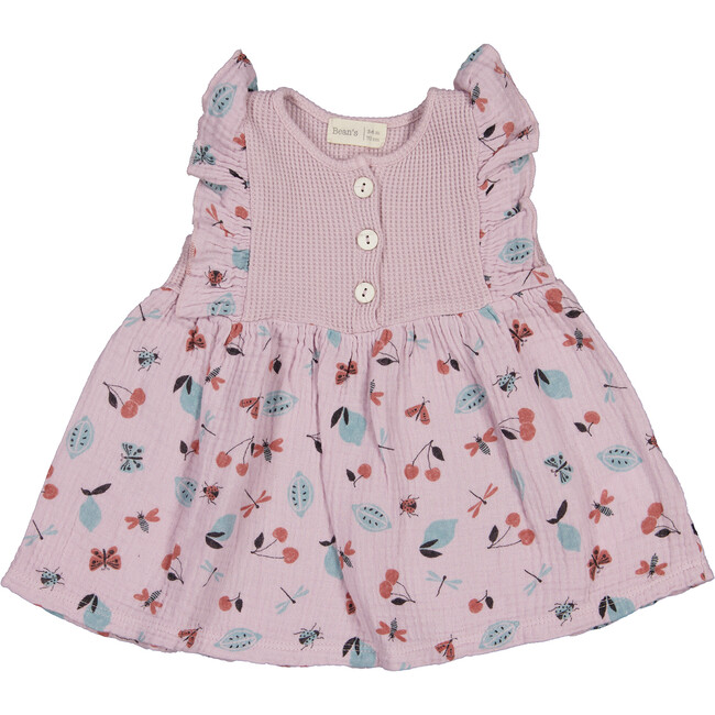 Ruffle Sleeve Dress, Mauve Pink