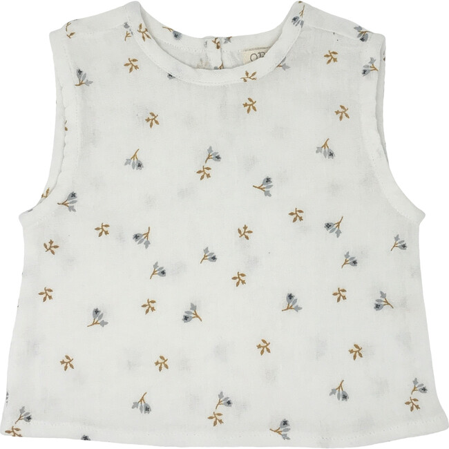 Flower Top, Blue - T-Shirts - 1