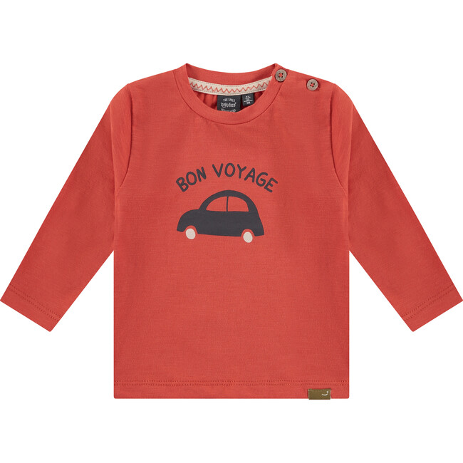Bon Voyage Long Sleeve T-Shirt, Red