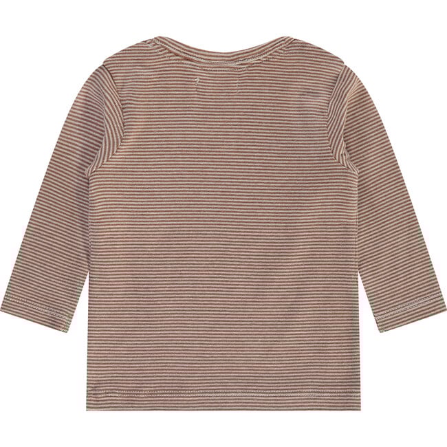 Long Sleeve T-Shirt, Brown/Cream Stripes