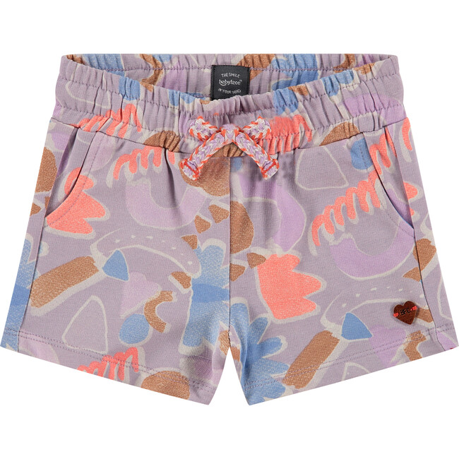 Retro Cinched Waist Shorts, Purplehaze