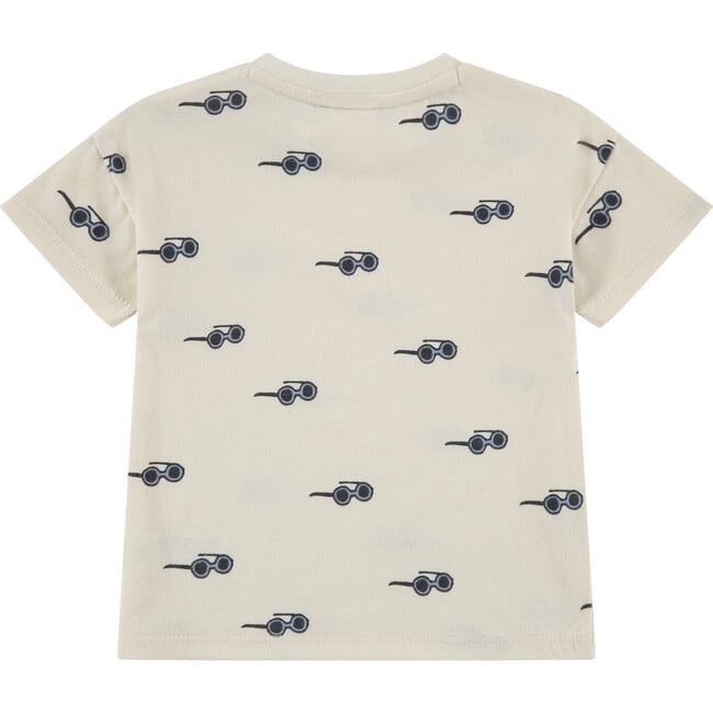 All-Over Sunglasses Graphic Print T-Shirt, Off White - T-Shirts - 2