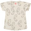 All-Over Seahorse Illustration Graphic Print T-Shirt, Ivory - T-Shirts - 2 - thumbnail