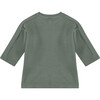Long Sleeve Ribbed Henley Shirt, Thyme - Shirts - 2