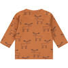 All-Over Moose Outline Long Sleeve Tee Shirt, Orange - T-Shirts - 2